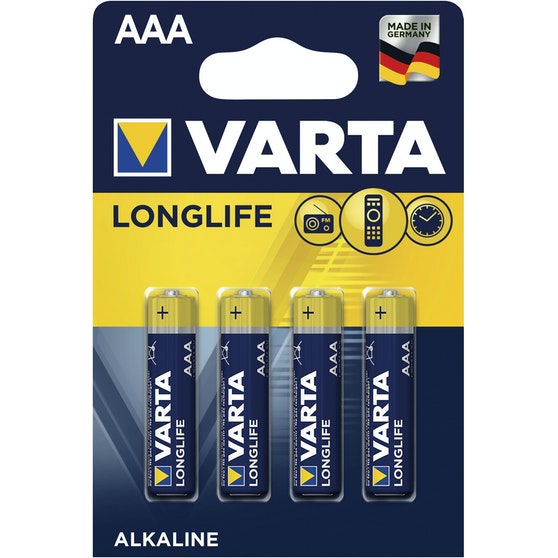 Varta Longlife Alkaliaristo AAA LR03 4 kpl/pkt - Akut, Paristot ja Laturit - 4008496525072 - 1