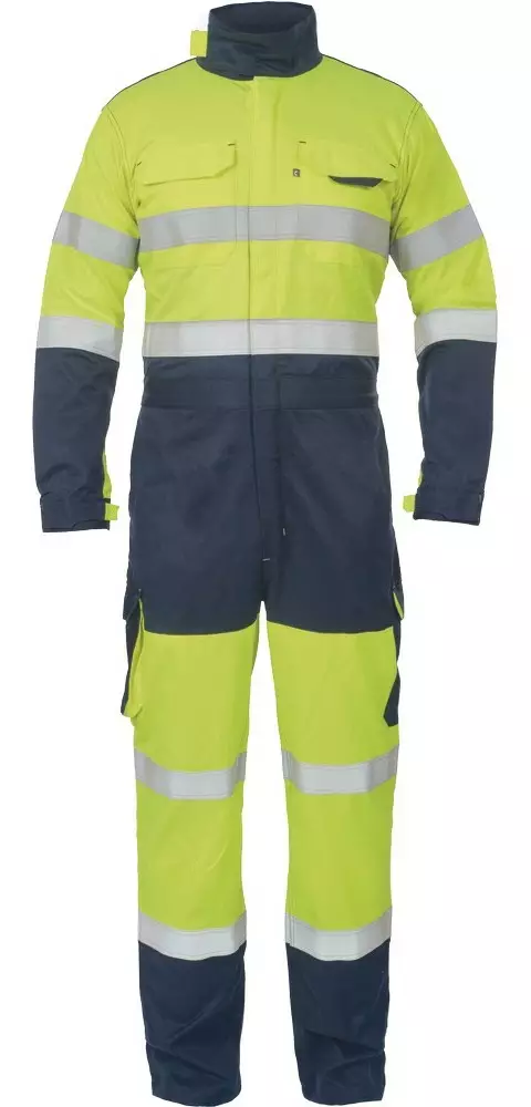 Cerva MULTINORM PICK PM HV Overall, Yellow/Navy - Kaikki Palosuojatut työvaatemerkit - 0356002272 - 1