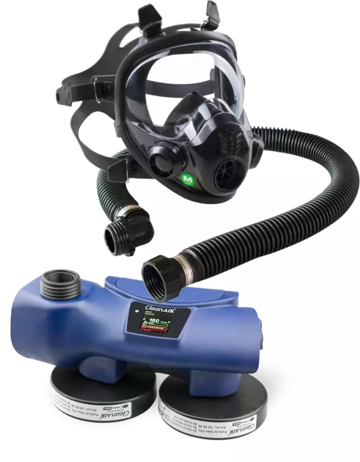 CleanAIR Chemical 2F puhallinsuojain + GX02 kokonaamari Ready Pack - Kaikki hengityksensuojainmerkit - RE-2F-GX02 - 1