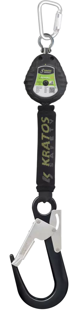 Kratos Olympe-S2, Retractable fall arrester with polymer casing and webbing lanyard Lg.2m - Kratos putoamissuojaimet - FA2050302 - 1