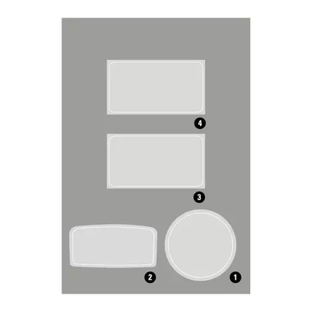 Kask Zenith merkintätarrat läpinäk. - Tarvikkeet ja Varaosat Päänsuojaimille - WAC00023 - 1