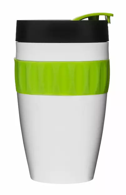 Sagaform To Go muki, valkoinen/vihreä/musta - Koti ja Keittiö - 5017153 - 1