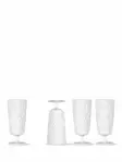 Sagaform Picknick lasi korkea 4 kpl, valkoinen - Koti ja Keittiö - 5018173 - 1