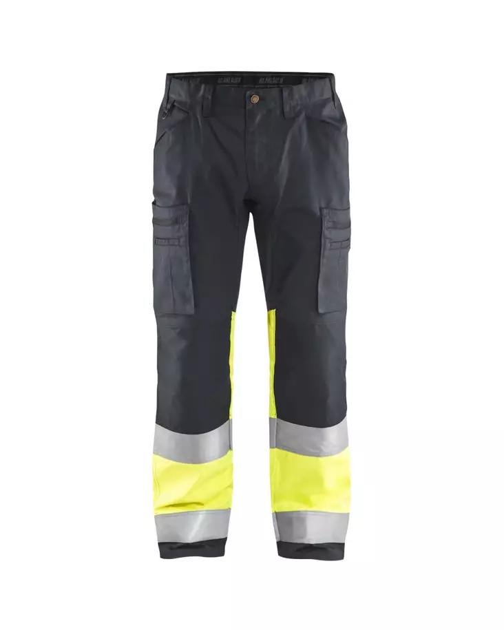 Blåkläder Highvis housut stretch Harmaa/Huomio keltainen - Blåkläder Huomiotyövaatteet - 155118119633 - 1
