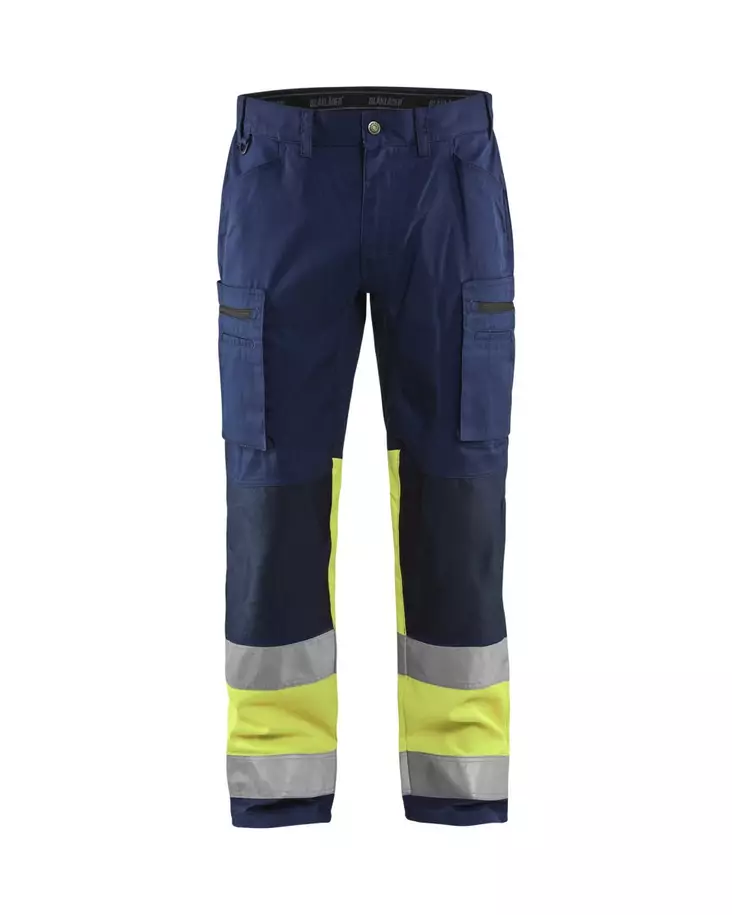 Blåkläder Highvis housut stretch Mariininsininen/Huomio keltainen - Blåkläder Huomiotyövaatteet - 155118118933 - 1