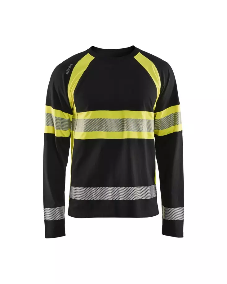 Blåkläder Highvis pitkähihainen t-paita Musta/Huomio keltainen - Blåkläder Huomiotyövaatteet - 351010309933 - 1