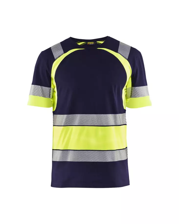 Blåkläder Highvis t-paita Mariininsininen/Huomio keltainen - Blåkläder Huomiotyövaatteet - 342110308833 - 1