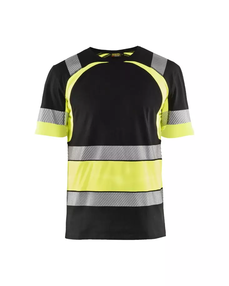 Blåkläder Highvis t-paita Musta/Huomio keltainen - Blåkläder Huomiotyövaatteet - 342110309933 - 1