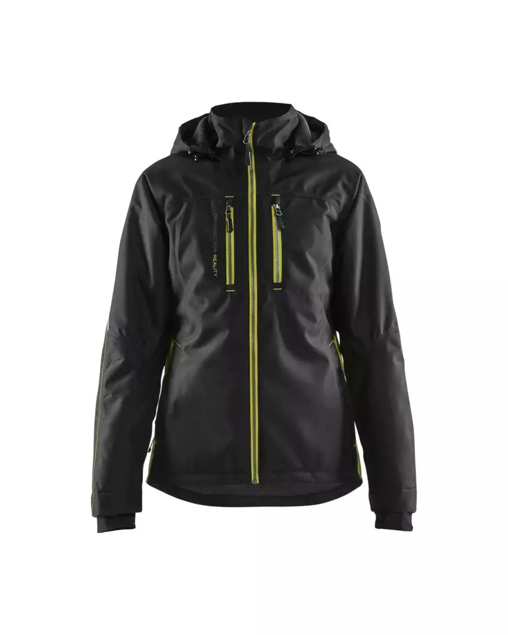 Blåkläder Naisten kevyesti topattu takki Musta/Huomio keltainen - Blåkläder Työvaatteet - 497219779933 - 1