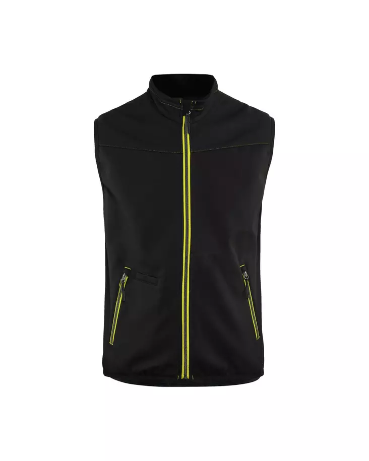 Blåkläder Softshell liivi Musta/Huomio keltainen - Blåkläder Työvaatteet - 385025169933 - 1