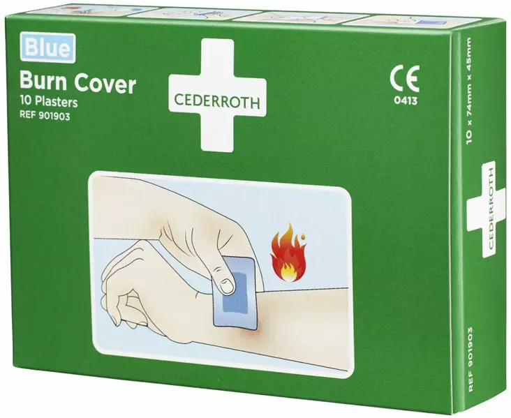 Cederroth 901903 Palovammalaastari Burn Cover 74x45mm, 10kpl/pkt - Ensiaputuotteet - 901903 - 1