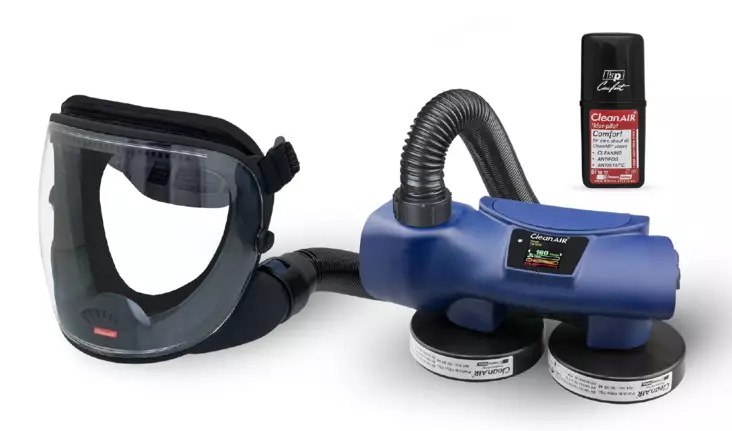 CleanAIR Puhallinsuojainpaketti Chemical 2F + UniMask Ready Pack - Clean Air hengityksensuojaimet - 805300653 - 1