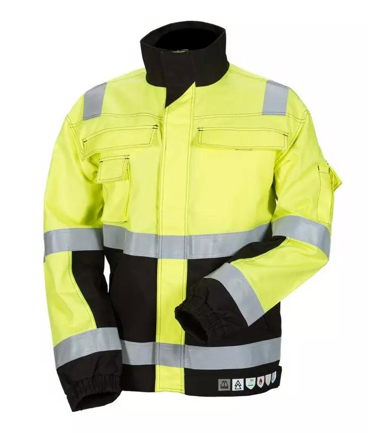 Priha 4093 Multinorm HV Takki, Kelta/Musta - Kaikki Palosuojatut työvaatemerkit - PR-4093 - 1