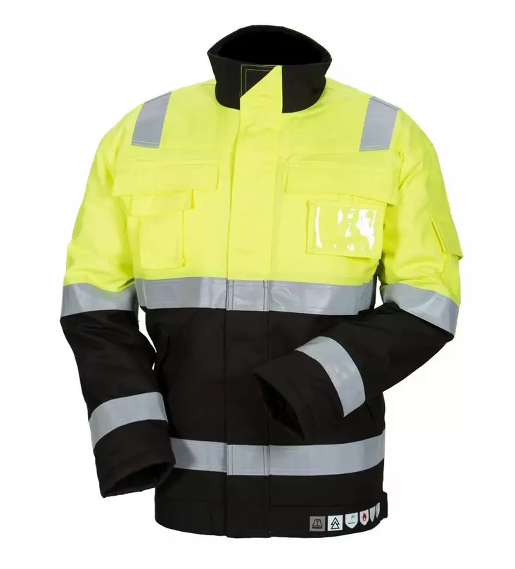 Priha 4163 Multinorm HV Talvitakki, Kelta/Musta - Kaikki Palosuojatut työvaatemerkit - PR-4163 - 1