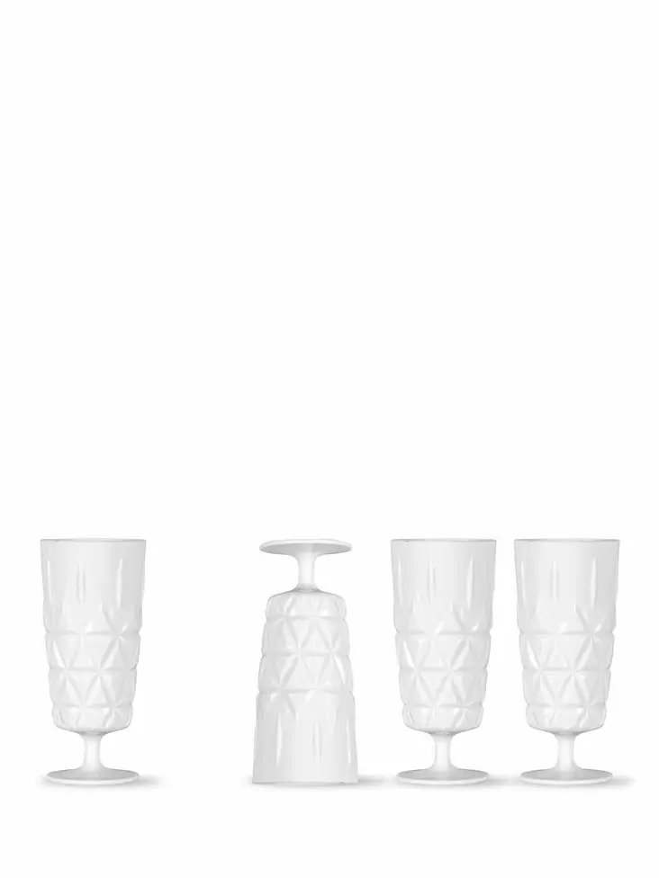 Sagaform Picknick lasi korkea 4 kpl, valkoinen - Koti ja Keittiö - 5018173 - 1