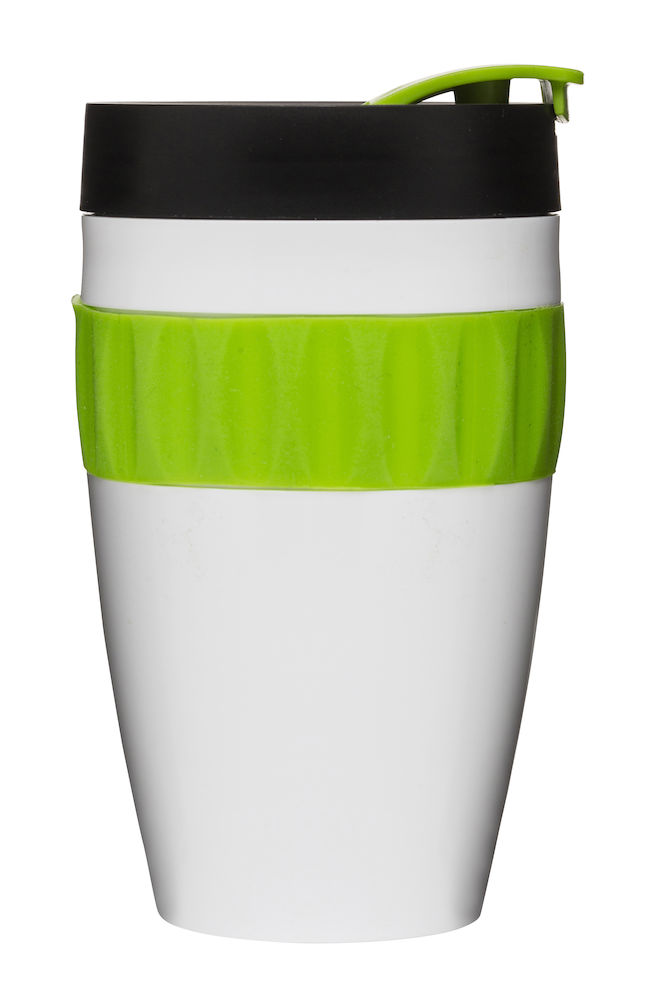 Sagaform To Go muki, valkoinen/vihreä/musta - Koti ja Keittiö - 5017153 - 1