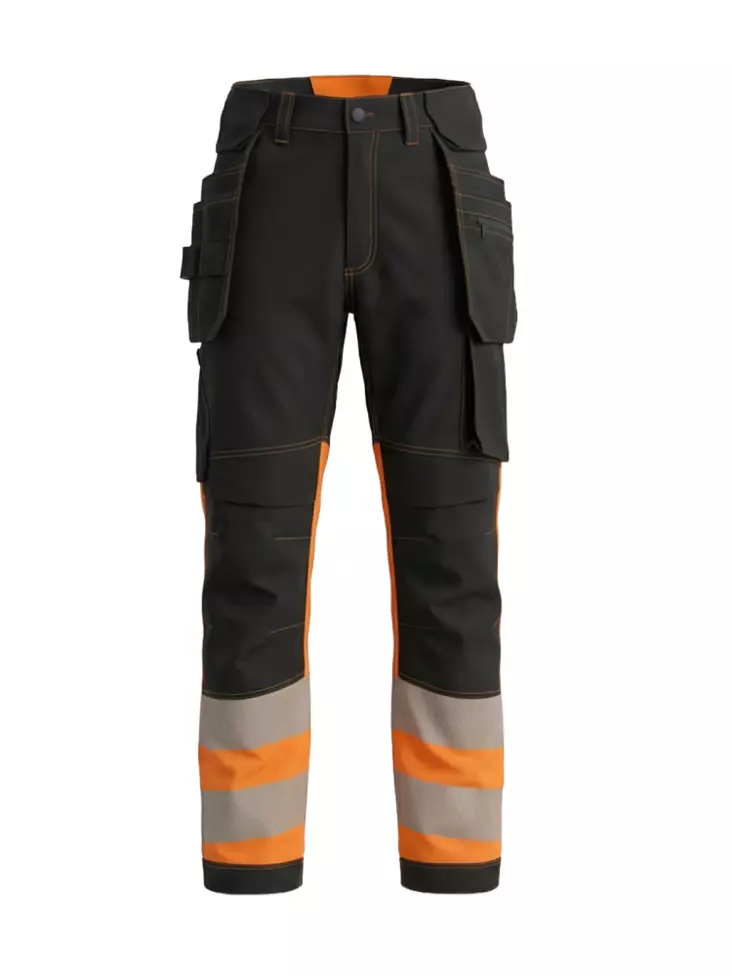 BoSafety HV Stretch RT-housut LK1, Oranssi/Musta COMBO PLUS - Huomiohousut - TR-COMBOP-C1-0203 - 1