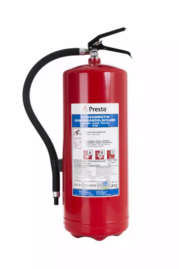 Presto PG12UF, 12 kg jauhesammutin, 55A 233B C - Jauhesammuttimet - PR-2003 - 1