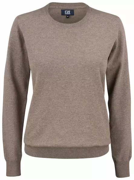 C&B Oakville Crewneck Ladies, Nougat Melange - Cutter & Buck Vaatteet - 355417-834 - 1