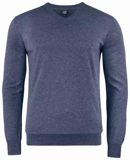 C&B Oakville V-neck Men, meleerattu tumman sininen - Cutter & Buck Vaatteet - 355418-554 - 1