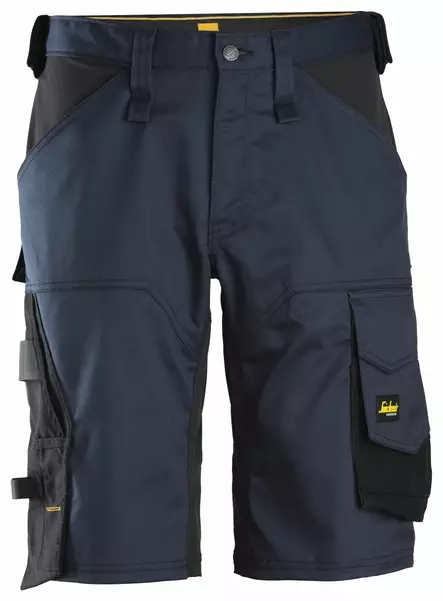Snickers 6153 AllroundWork, Stretch Loose Fit Work Shorts, 9504 navy-musta - Snickers Työshortsit - 61539504 - 1
