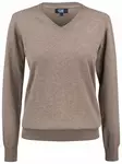 C&B Oakville V-neck Ladies, Nougat Melange - Cutter & Buck Vaatteet - 355419-834 - 1