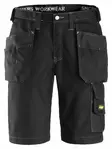 Snickers 3023 Työshortsit riipputaskuilla, RipStop, 0404 Musta - Snickers Työshortsit - 30230404 - 1