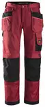Snickers 3212 Työhousut riipputaskuilla, DuraTwill, 1604 Punainen/musta - Snickers Työhousut - 32121604 - 1