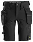 Snickers 6108 LiteWork, Shorts+ Detachable Holster Pockets, 0404 Musta - Snickers Työshortsit - 61080404 - 1