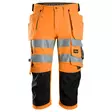 Snickers 6138 Joustavat, riipputaskulliset piraatti-huomiotyöhousut, Luokka 1/2, 5504 Huomio-oranssi - Snickers Huomioshortsit - 61385504 - 1