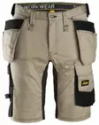 Snickers 6141 AllroundWork, stretch-työshortsit, riipputaskuilla, 2004 Khaki/Musta - Snickers Työshortsit - 61412004 - 1