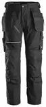 Snickers 6214 RuffWork+, Canvas+ työhousut riipputaskuilla, 0404 musta - Snickers Työhousut - 62140404 - 1