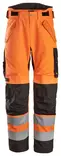 Snickers 6630 High-Vis, LK2, Waterproof 37.5®, vedenpitävät, kaksikerroksiset kevyttoppahousut, 5504 - HV Orange - Black - Snickers Huomiohousut - 66305504 - 1