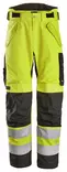 Snickers 6630 High-Vis, LK2, Waterproof 37.5®, vedenpitävät, kaksikerroksiset kevyttoppahousut, 6604 - HV Yellow - Black - Snickers Huomiohousut - 66306604 - 1