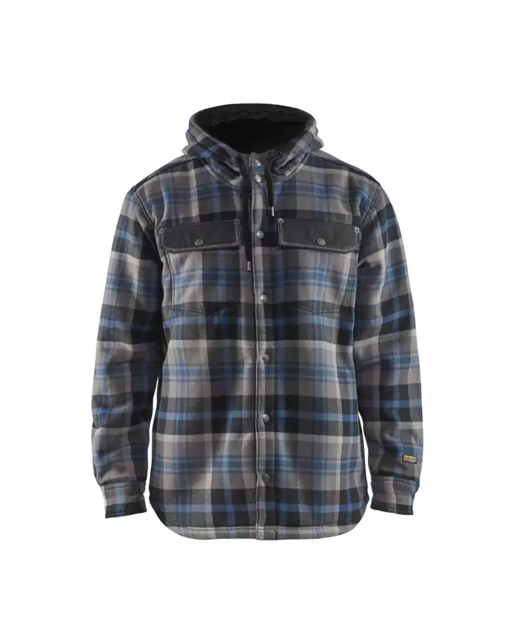 Blåkläder Flannellipaita hupulla Musta/Harmaa - Blåkläder Työvaatteet - 329211309994 - 1