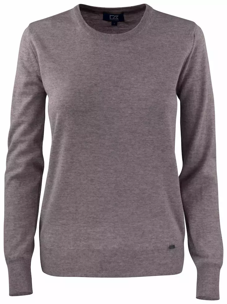 C&B Kennewick Crewneck Ladies, Nougat Melange - Cutter & Buck Vaatteet - 355407-834 - 1