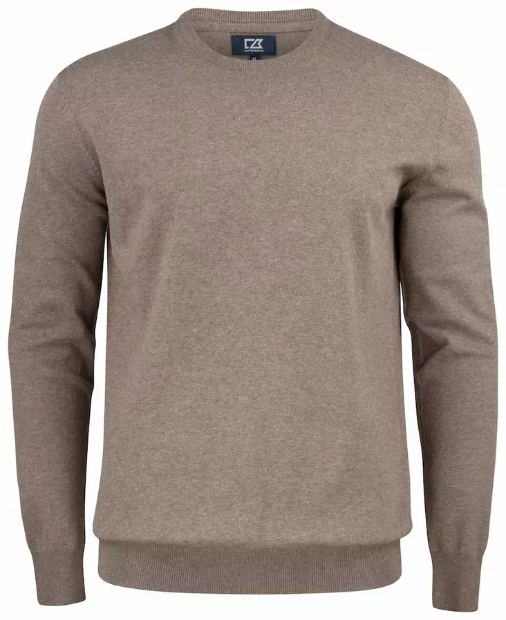 C&B Oakville Crewneck Men, Nougat Melange - Cutter & Buck Vaatteet - 355416-834 - 1