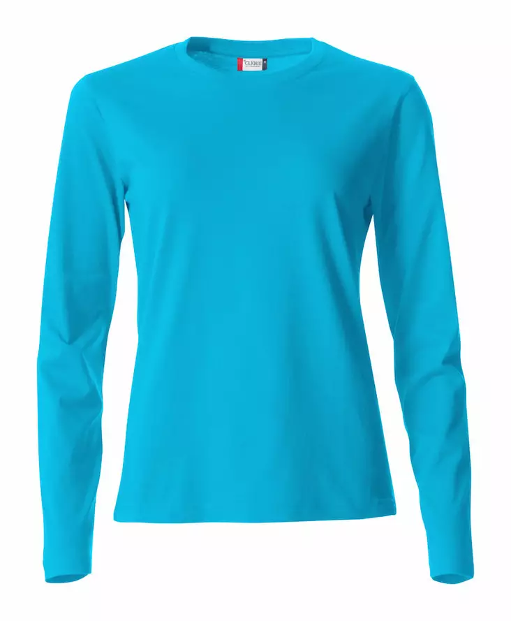 Clique Basic-T L/S Ladies, turkoosi - Clique Vaatteet - 029034-54 - 1