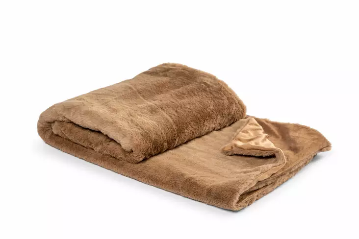 Kosta Linnewäfveri Nordby tekoturkispeitto, nougat - Tekstiilit ja Laukut - 421098-04 - 1