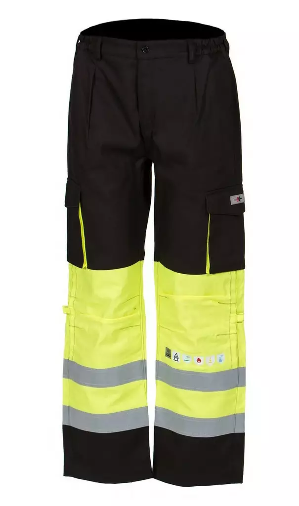 Priha 4094 Multinorm HV Housut, Kelta/Musta - Kaikki Palosuojatut työvaatemerkit - PR-4094 - 1