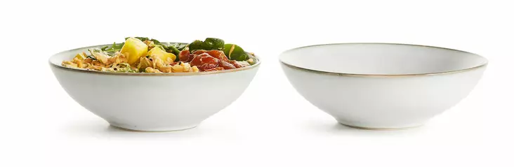 Sagaform Nature syvä lautanen 18 cm, 2 kpl, valkoinen - Koti ja Keittiö - 5018074 - 1