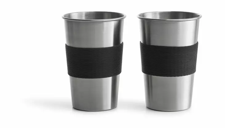 Sagaform Teräsmuki 50 cl 2 kpl, hopea - Koti ja Keittiö - 5018184 - 1