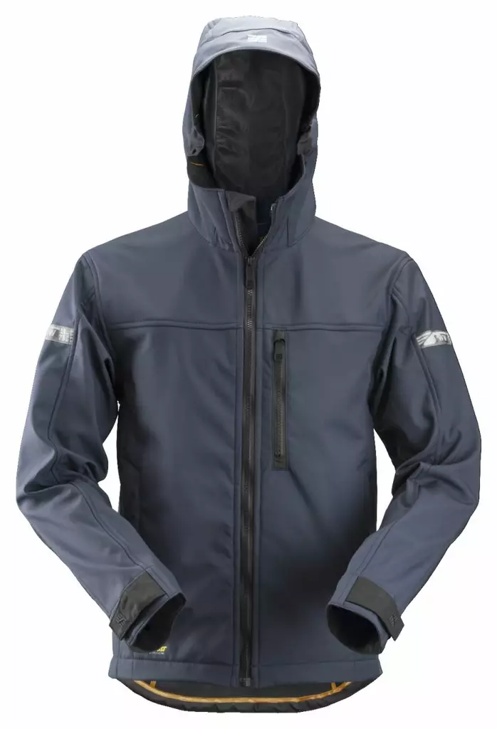 Snickers 1229 AllroundWork, Soft Shell -takki hupulla, 9504 Navy/musta - Snickers Työtakit - 12299504 - 1
