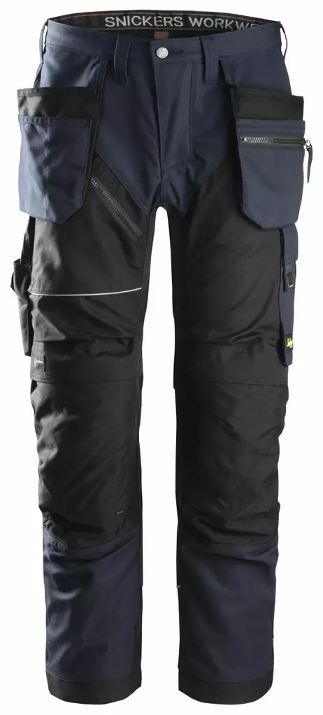 Snickers 6202 RuffWork+, työhousut riipputaskuilla, 9504 Navy/musta - Snickers Työhousut - 62029504 - 1