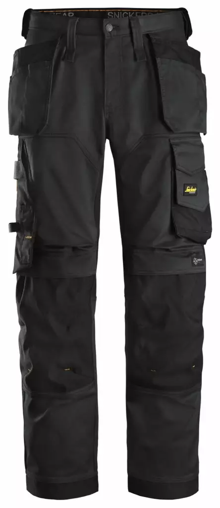 Snickers 6251 AllroundWork, Stretch Loose Fit Work Trousers Holster Pockets, 0404 musta - Snickers Työhousut - 62510404 - 1