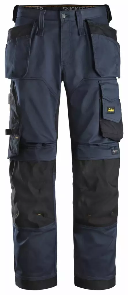 Snickers 6251 AllroundWork, Stretch Loose Fit Work Trousers Holster Pockets, 9504 navy-musta - Snickers Työhousut - 62519504 - 1