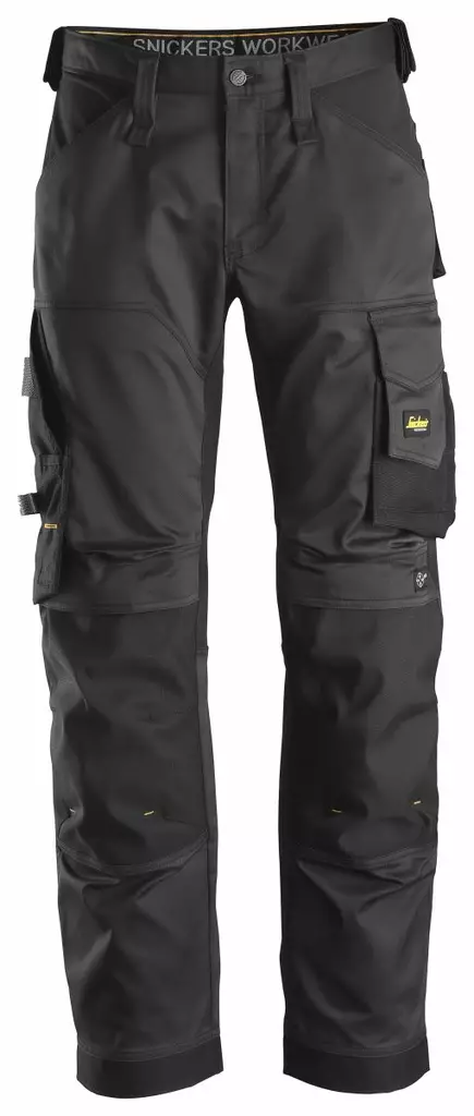 Snickers 6351 AllroundWork, Stretch Loose Fit Work Trousers, 0404 musta - Snickers Työhousut - 63510404 - 1