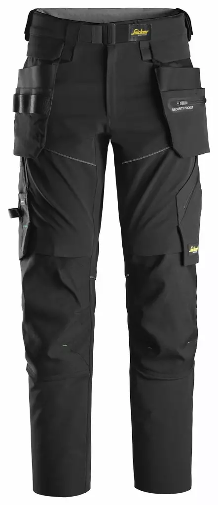 Snickers 6944 FlexiWork, 2.0 Work Trousers+ Holster Pockets, 0404 musta - Snickers Työhousut - 69440404 - 1