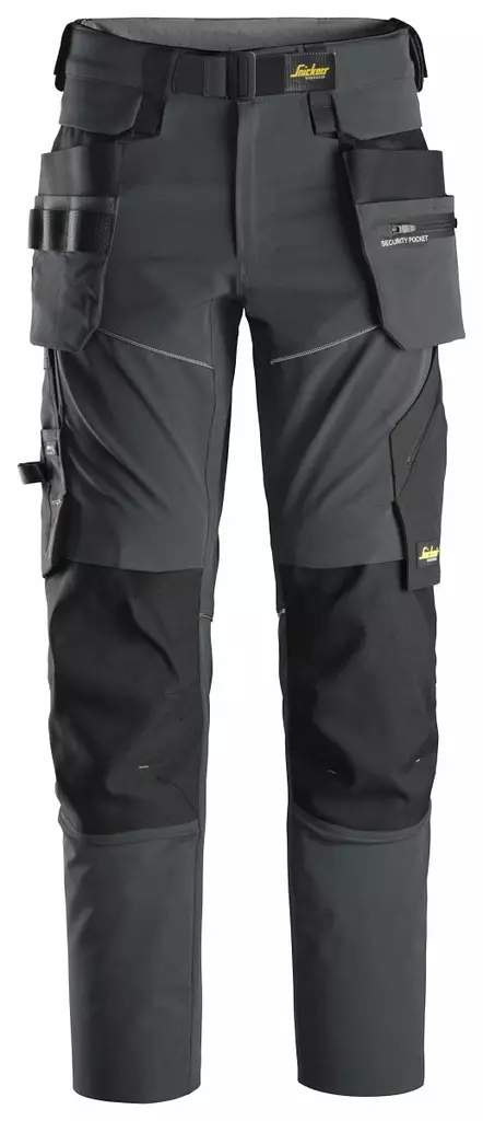 Snickers 6944 FlexiWork, 2.0 Work Trousers+ Holster Pockets, 5804 t.harmaa-musta - Snickers Työhousut - 69445804 - 1