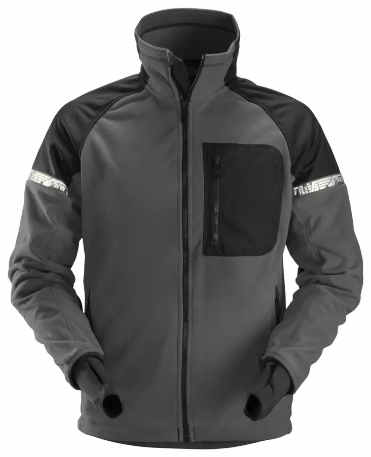 Snickers 8005 AllroundWork, tuulenpitävä fleecetakki, 5804 t.harmaa-musta - Snickers Työtakit - 80055804 - 1